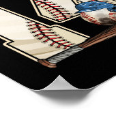 Poster Enfants 14e anniversaire Baseball Boy Quatorze ans (Coin)