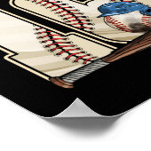 Poster Enfants 16e anniversaire Baseball Boy Seize ans (Coin)