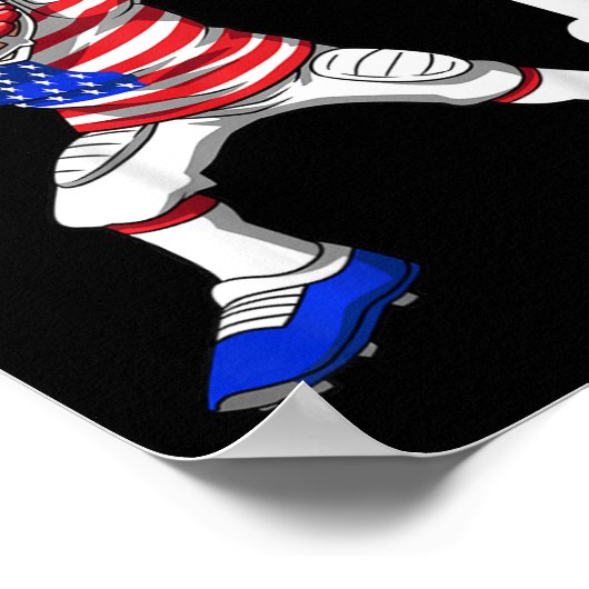 Poster Enfants 1 Anniversaire Football Américain Dabbing (Coin)