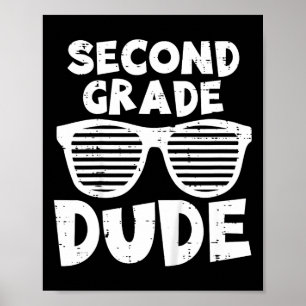 Poster Enfants 2e année Dué Ck À l'école Premier jour