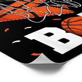 Poster Enfants 2e anniversaire Basketball garçon de deux  (Coin)