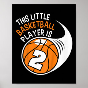 Poster Enfants 2e anniversaire Garçons Bysketbyll Sport 2