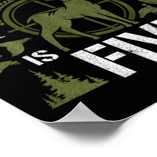 Poster Enfants 5 ans Chasse Anniversaire Fête Canard Deer (Coin)