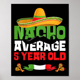 Poster Enfants 5 ans Fiesta mexicaine 5ème anniversaire