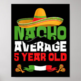 Poster Enfants 5 ans Fiesta mexicaine 5ème anniversaire 