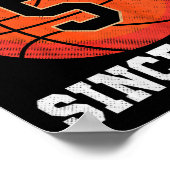 Poster Enfants 5e anniversaire Basketball Lover 5 ans Vin (Coin)