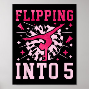 Poster Enfants 5ème anniversaire de cheerleading Fille ci