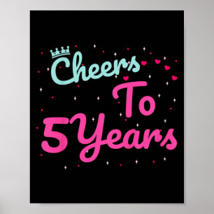 Poster Enfants 5ème Anniversaire Filles Garçons Citation 