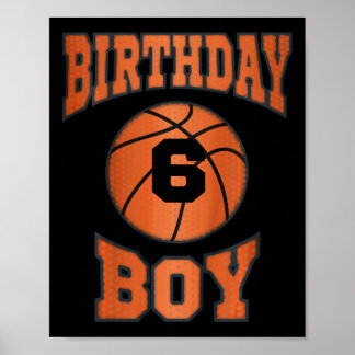 Poster Enfants 6 ans Garçon 6e anniversaire Bysketbyll Th