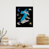 Poster Enfants 7e anniversaire garçons requin blanc requi (Cuisine)