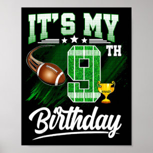 Poster Enfants 9 ans C'est mon 9ème anniversaire Thème Fo