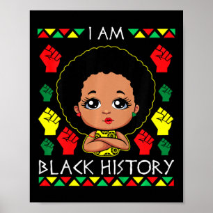 Poster Enfants Afro Girl JunetDix Black History Melanin A