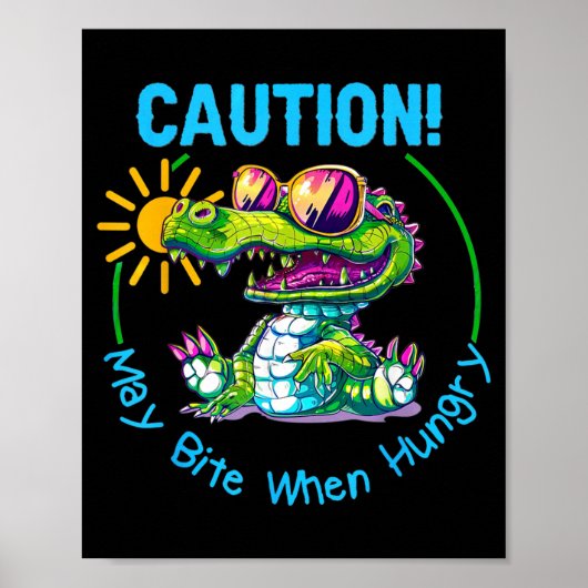 Poster Enfants Alligator Crocodile Floride Vacances Été (Devant)