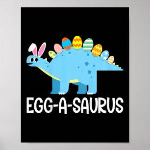 Poster Enfants Amusants Eggasaurus Dinosaure Chasse aux o