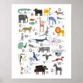 Poster Enfants Animal ABC Alphabet Art (Devant)