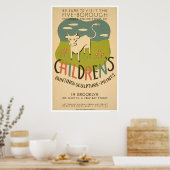 Poster Enfants Art Brooklyn 1938 WPA (Cuisine)