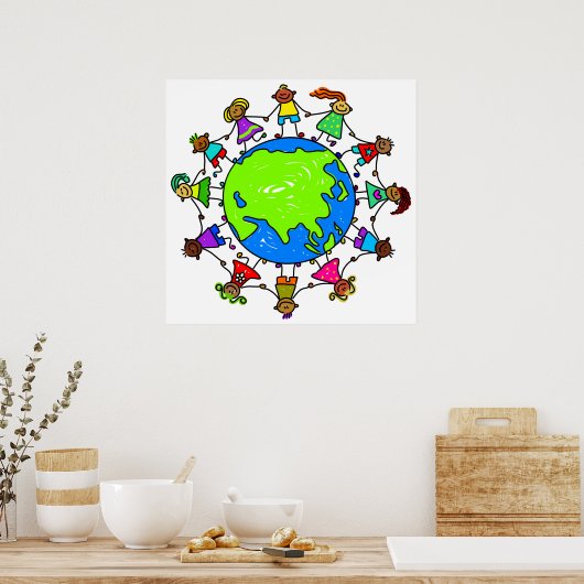 Poster Enfants asiatiques (Cuisine)