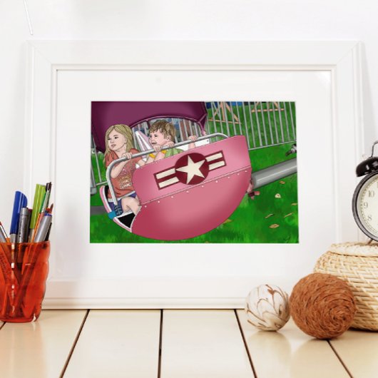 Poster Enfants au carnaval de Whimsical Art