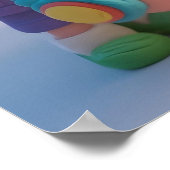 Poster Enfants autistiques en argile colorée, Globe, casq (Coin)