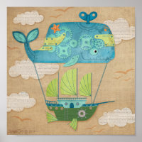 Enfants Baleine Nursery Art Imprimer