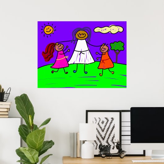 Poster Enfants bénis (Bureau à domicile)