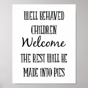 Poster Enfants Bien Compris Bienvenue, Citation D'Hallowe