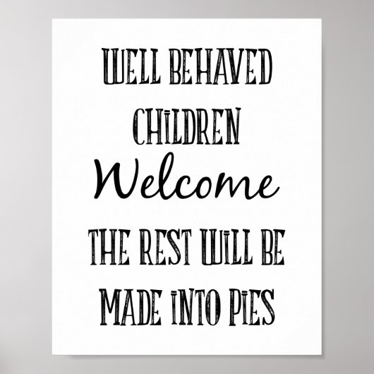 Poster Enfants Bien Compris Bienvenue, Citation D'Hallowe (Devant)