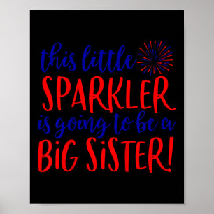 Poster Enfants Big Soeur Sparkler 4 juillet Grossesse Ann