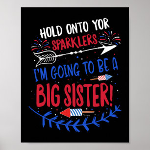 Poster Enfants Big Soeur Sparkler 4 juillet Grossesse Ann