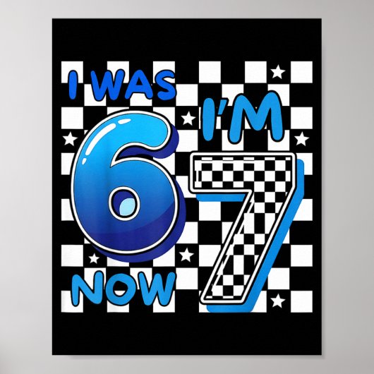 Poster Enfants Bleu Carreaux J'avais 6 ans Maintenant J'a (Devant)