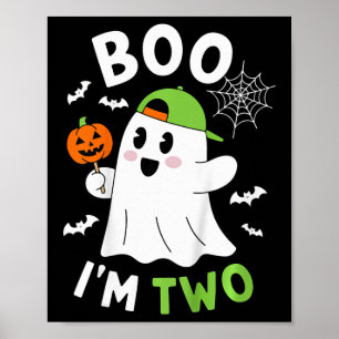 Poster Enfants Boo Je suis deux ans 2e anniversaire Jeune