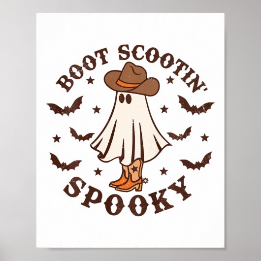 Poster Enfants Boot Scootin Éffrayant Halloween Retro F (Devant)