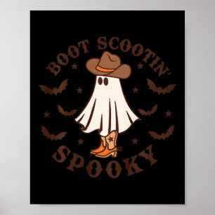 Poster Enfants Boot Scootin Éffrayant Halloween Retro F