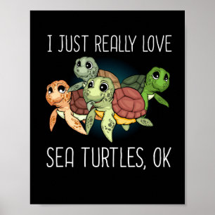 Poster Enfants Cadeaux de tortues marines Femmes Tortues 