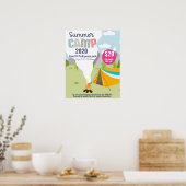 Poster enfants campeurs d'été flyer, école camper flyer (Cuisine)