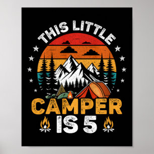 Poster Enfants Ce Petit Camper Est 5 Ans Camping 5E