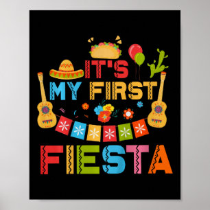 Poster Enfants C'est ma première fête Anniversaire Mexica