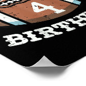 Poster Enfants C'Est Mon 4e Anniversaire Football América (Coin)