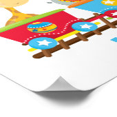 Poster Enfants Circus Animal Train Cute Anniversaire Fête (Coin)