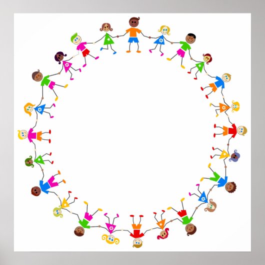 Poster Enfants colorés (Devant)