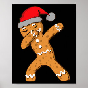 Poster Enfants Dabbing Dab Gingerbread Homme Noël Filles 