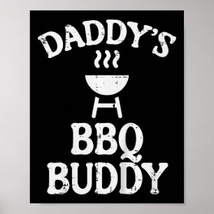 Poster Enfants Daddys Bbq Buddy Cute Barbecue Family Matc
