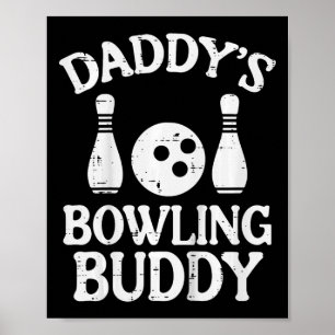 Poster Enfants Daddys Bowling Buddy Cute Bowler Boys Girl