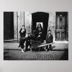 Poster Enfants dans un taudis de Londres