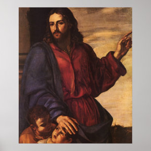 Poster Enfants de bénédiction du Christ par l'armoise
