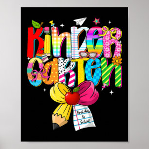 Poster Enfants De La Maternelle Prêtez De Retour À L'Écol
