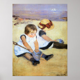 Poster Enfants de Mary Cassatt jouant sur l'affiche de