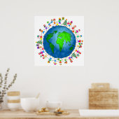 Poster Enfants de Noël dans le monde (Cuisine)