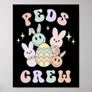 Poster Enfants de Pâques Infirmier Bunny Urgence Squad pé