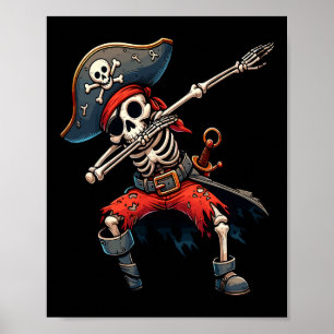 Poster Enfants de pirates squelette Dabbing